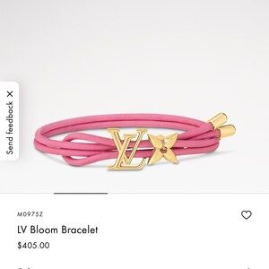 Louis Vuitton Pink and Gold Bloom Bracelet